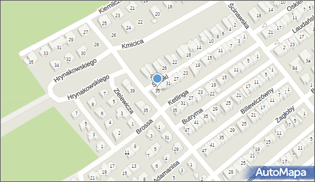 Poznań, Soroki, 35, mapa Poznania