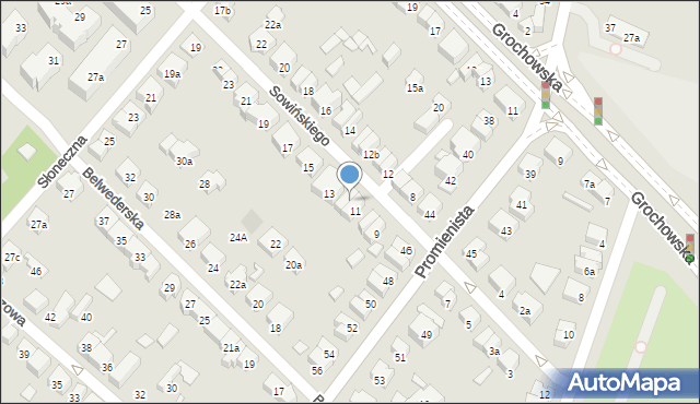 Poznań, Sowińskiego Józefa, gen., 11a, mapa Poznania