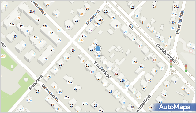 Poznań, Sowińskiego Józefa, gen., 20, mapa Poznania