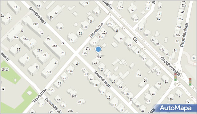Poznań, Sowińskiego Józefa, gen., 22a, mapa Poznania
