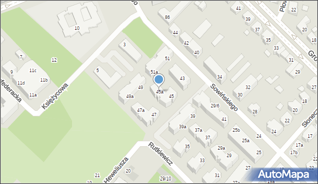 Poznań, Sowińskiego Józefa, gen., 45a, mapa Poznania