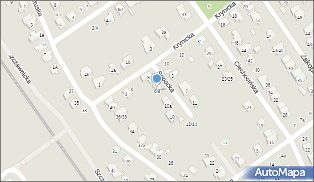 Poznań, Sopocka, 6/8, mapa Poznania