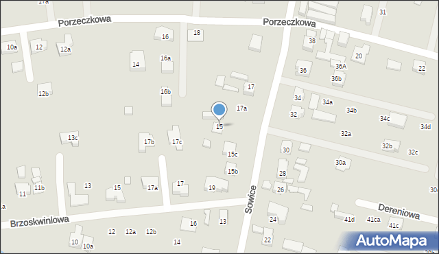 Poznań, Sowice, 15, mapa Poznania