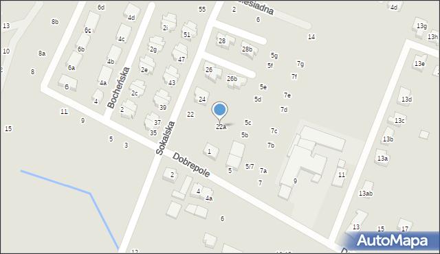 Poznań, Sokalska, 22a, mapa Poznania