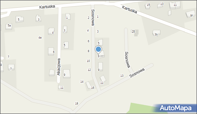 Prokowo, Sosnowa, 7, mapa Prokowo