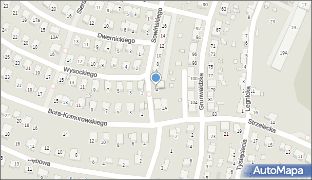 Prudnik, Sowińskiego Józefa, gen., 4, mapa Prudnik