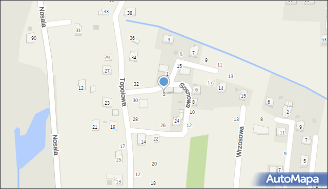 Przecieszyn, Sosnowa, 2, mapa Przecieszyn