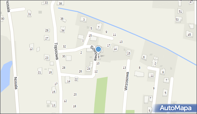 Przecieszyn, Sosnowa, 8, mapa Przecieszyn