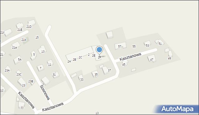 Przejazdowo, Sosnowa, 2F, mapa Przejazdowo