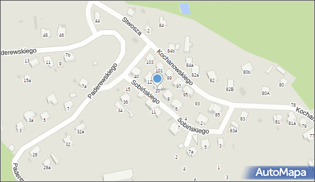 Przemyśl, Sobińskiego Stanisława, 10, mapa Przemyśla