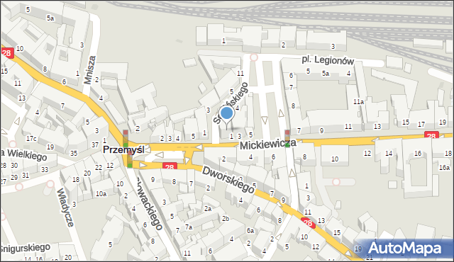 Przemyśl, Sowińskiego Józefa, gen., 2, mapa Przemyśla