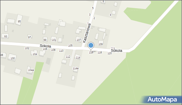 Przymiłowice, Sokola, 116, mapa Przymiłowice