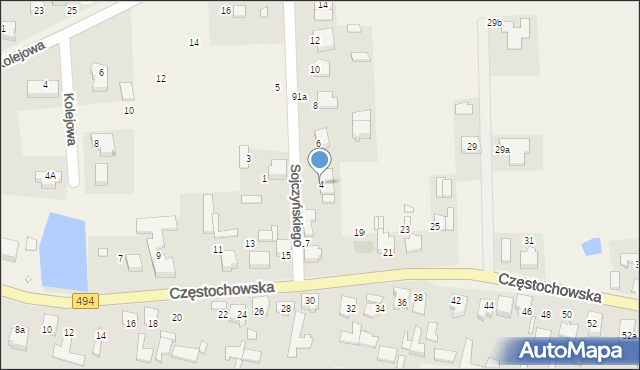 Przystajń, Sojczyńskiego Stanisława, 4, mapa Przystajń