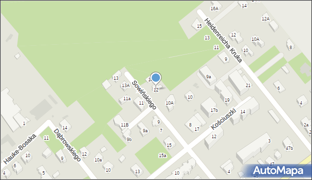 Puławy, Sowińskiego Józefa, gen., 12, mapa Puław