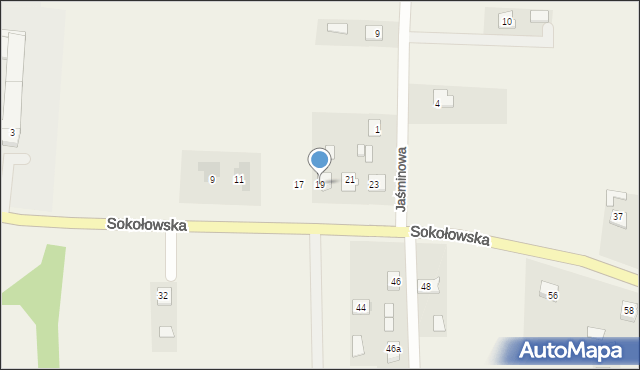 Raniżów, Sokołowska, 19, mapa Raniżów