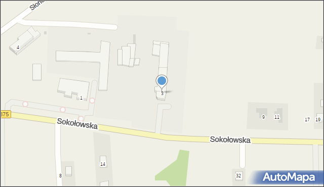 Raniżów, Sokołowska, 3, mapa Raniżów