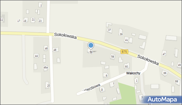 Raniżów, Sokołowska, 56, mapa Raniżów