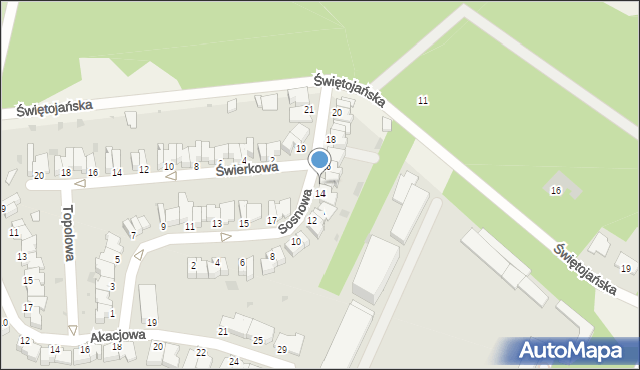 Rawicz, Sosnowa, 14A, mapa Rawicz
