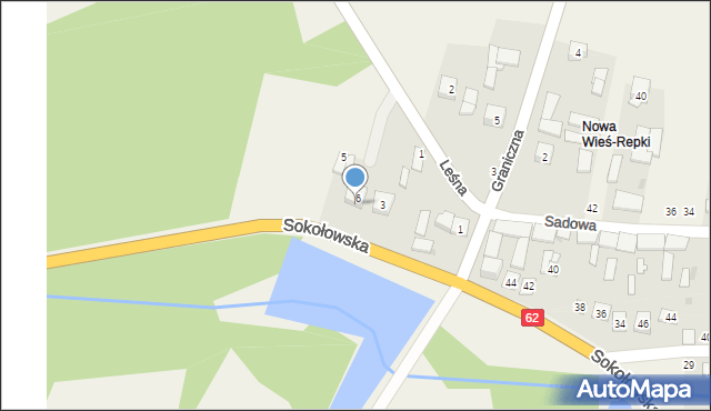 Repki, Sokołowska, 46a, mapa Repki