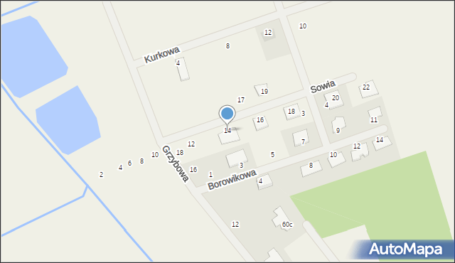 Rokietnica, Sowia, 14, mapa Rokietnica