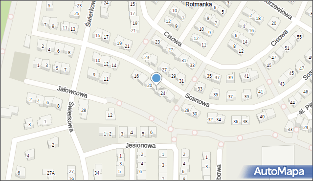 Rotmanka, Sosnowa, 22, mapa Rotmanka