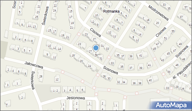 Rotmanka, Sosnowa, 29, mapa Rotmanka