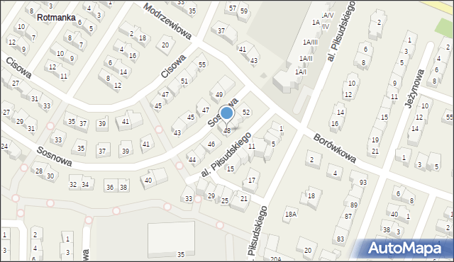 Rotmanka, Sosnowa, 48, mapa Rotmanka