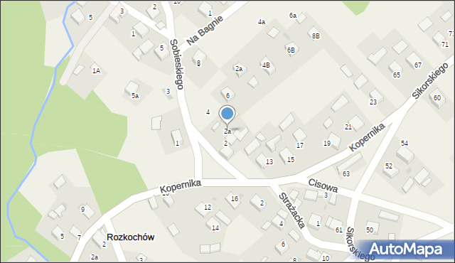 Rozkochów, Sobieskiego, 2a, mapa Rozkochów