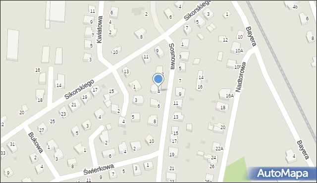Rzepin, Sosnowa, 4, mapa Rzepin