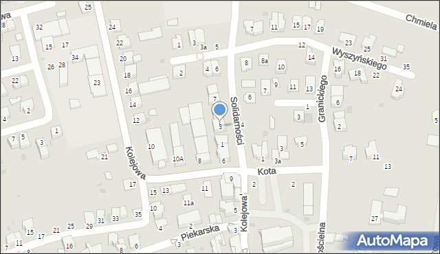 Sędziszów Małopolski, Solidarności, 3, mapa Sędziszów Małopolski