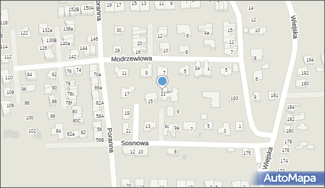 Siemianowice Śląskie, Sosnowa, 11, mapa Siemianowice Śląskie