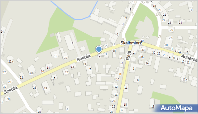 Skalbmierz, Sokoła, ppor., 5, mapa Skalbmierz