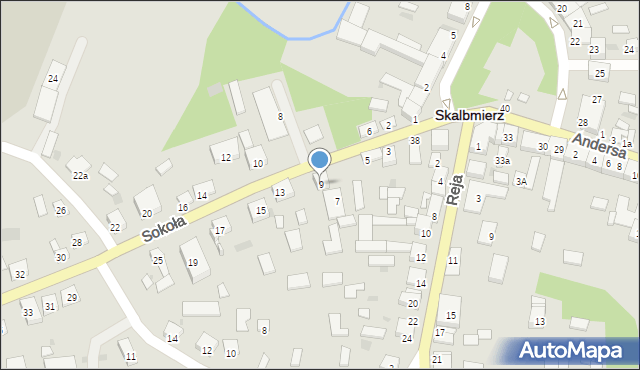 Skalbmierz, Sokoła, ppor., 9, mapa Skalbmierz