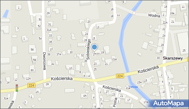 Skarszewy, Sobieskiego, 17, mapa Skarszewy