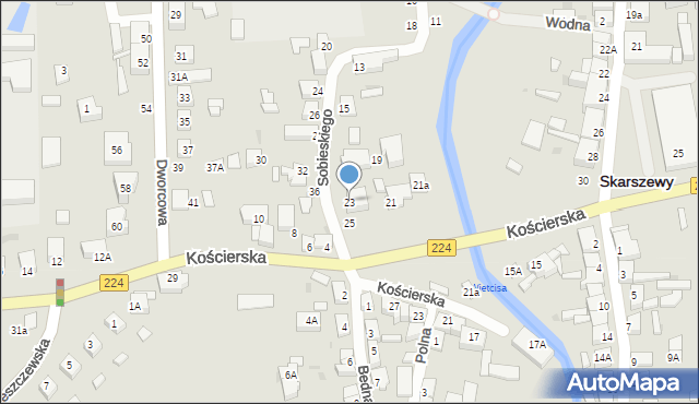 Skarszewy, Sobieskiego, 23, mapa Skarszewy