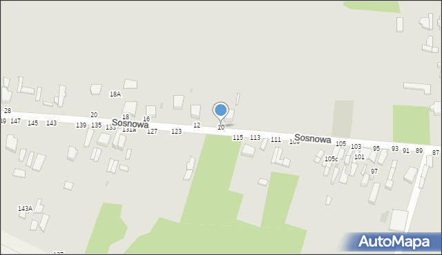 Skierniewice, Sosnowa, 10, mapa Skierniewic