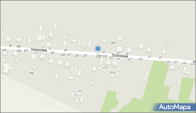 Skierniewice, Sosnowa, 139, mapa Skierniewic