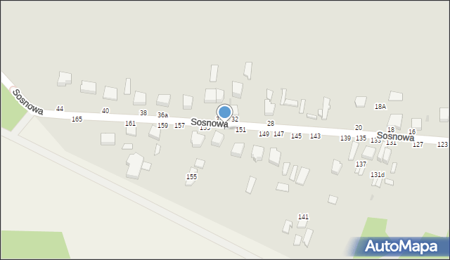 Skierniewice, Sosnowa, 153a, mapa Skierniewic
