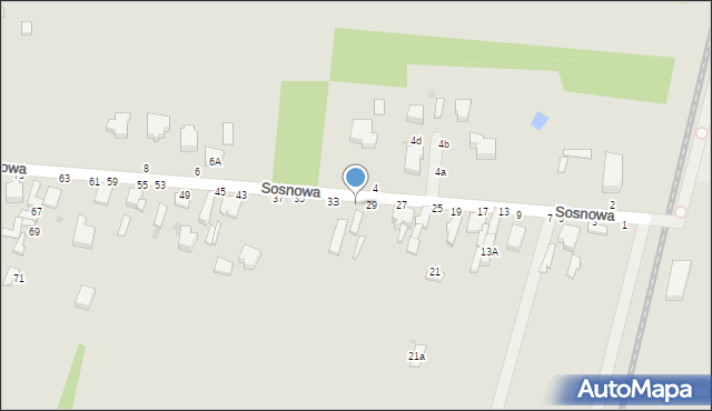 Skierniewice, Sosnowa, 31, mapa Skierniewic