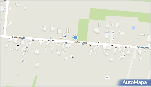Skierniewice, Sosnowa, 41, mapa Skierniewic