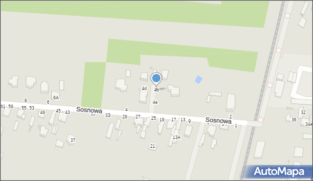 Skierniewice, Sosnowa, 4b, mapa Skierniewic