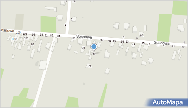 Skierniewice, Sosnowa, 69, mapa Skierniewic