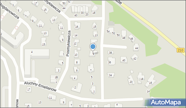 Słupsk, Sojki Stanisława, 9, mapa Słupska