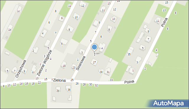 Smardzewice, Sosnowa, 2, mapa Smardzewice