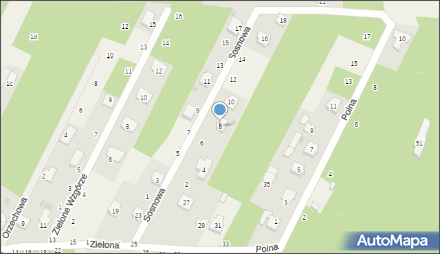Smardzewice, Sosnowa, 8, mapa Smardzewice
