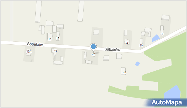 Sobaków, Sobaków, 47, mapa Sobaków