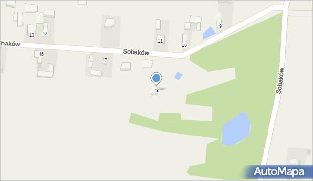 Sobaków, Sobaków, 48, mapa Sobaków