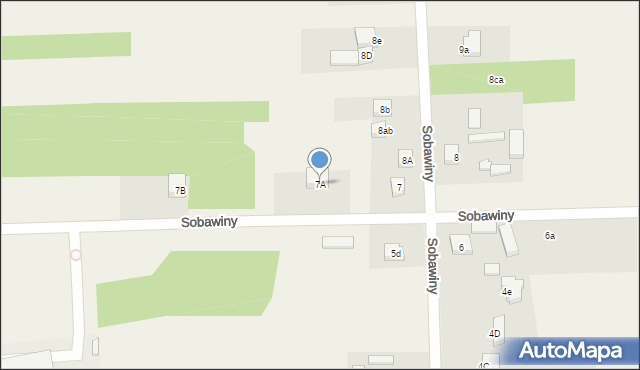 Sobawiny, Sobawiny, 7A, mapa Sobawiny