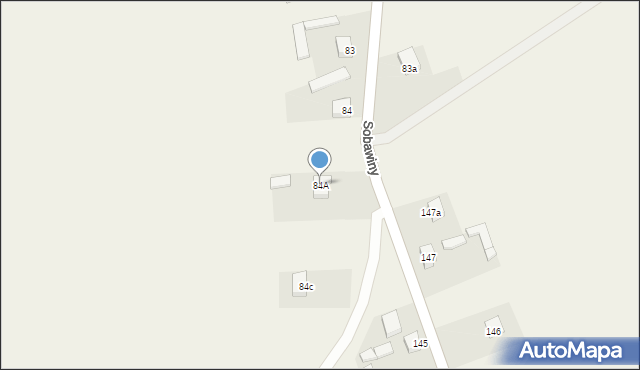 Sobawiny, Sobawiny, 84A, mapa Sobawiny