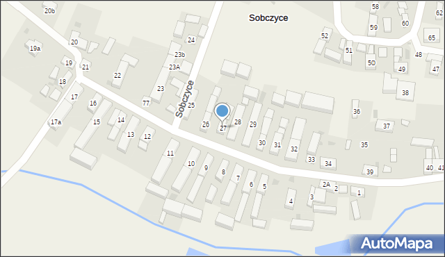 Sobczyce, Sobczyce, 27, mapa Sobczyce